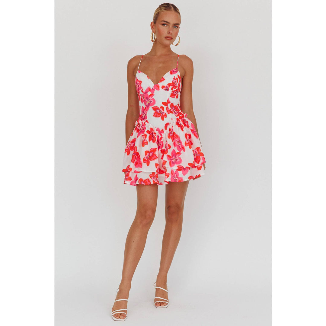 Women's Dresses - FLORAL BABYDOLL MINI DRESS - - Cultured Cloths Apparel