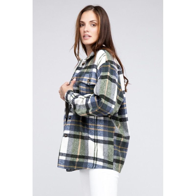 Women's Long Sleeve - Textured Shirts With Big Checkered Point -  - Cultured Cloths Apparel