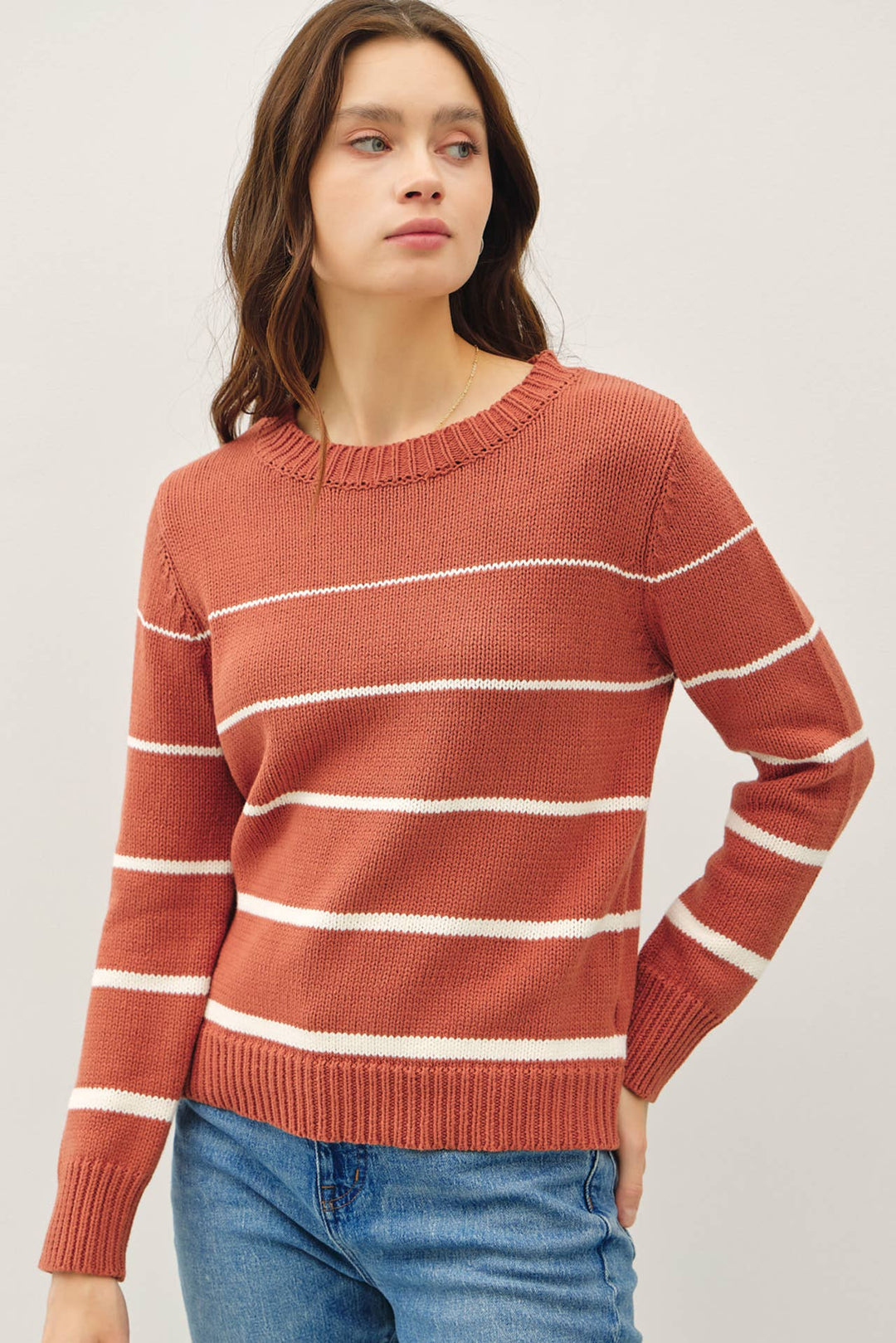 Women's Sweaters - GRADIENT WIDTH STRIPE SWEATER -  - Cultured Cloths Apparel