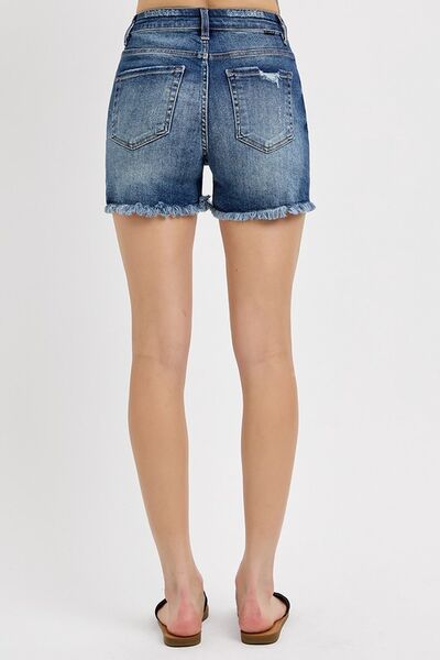 Women's Shorts - RISEN Distressed Raw Hem Denim Shorts - - Cultured Cloths Apparel