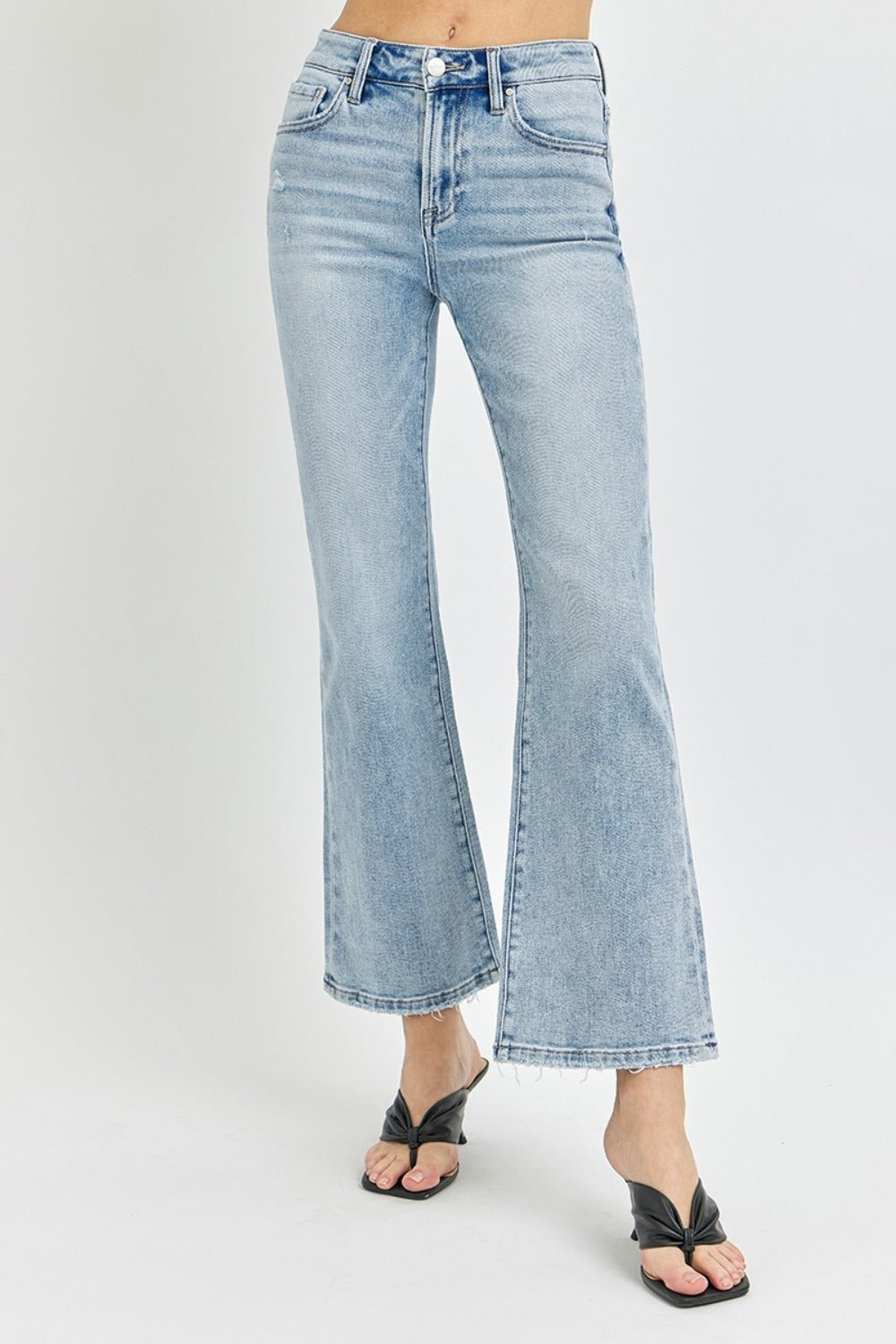 Denim - RISEN Full Size High Rise Ankle Flare Jeans -  - Cultured Cloths Apparel