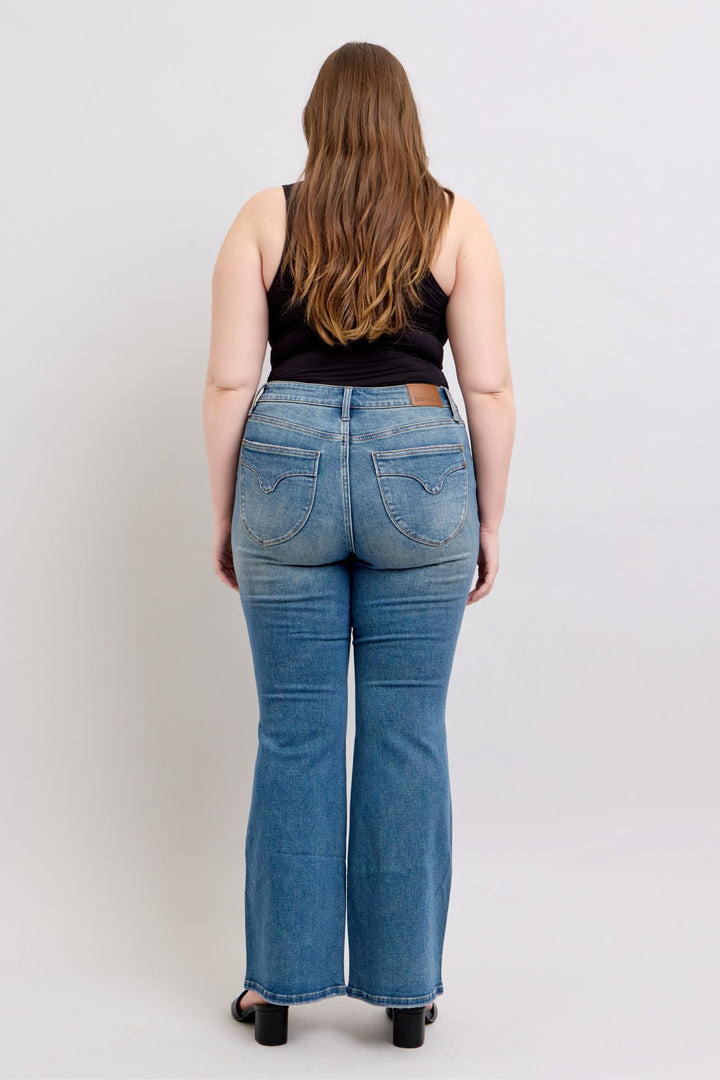 Denim - Judy Blue MR Tummy Control Vintage Wash Jeans - - Cultured Cloths Apparel