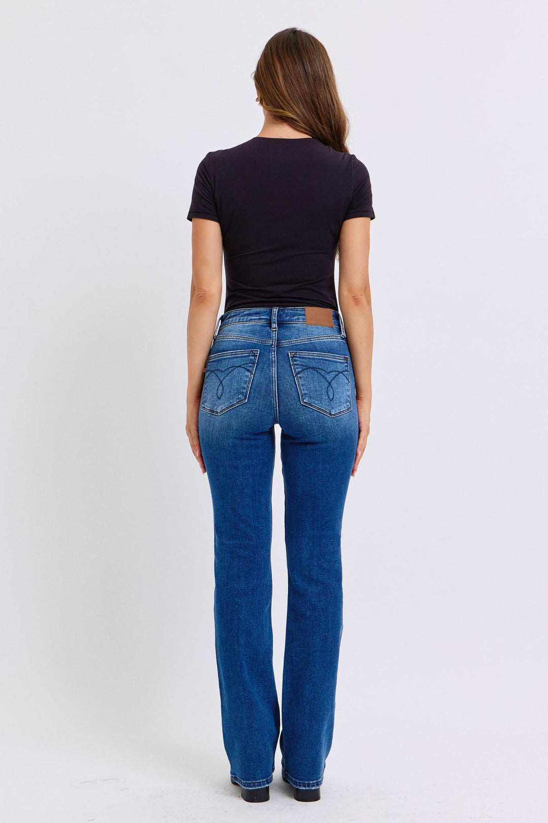 Denim - Judy Blue Full Size Mid-Rise Bootcut Jeans with Pockets - - Cultured Cloths Apparel