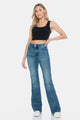 Denim - Judy Blue Full Size Tummy Control Cut Hem Flare Jeans -  - Cultured Cloths Apparel