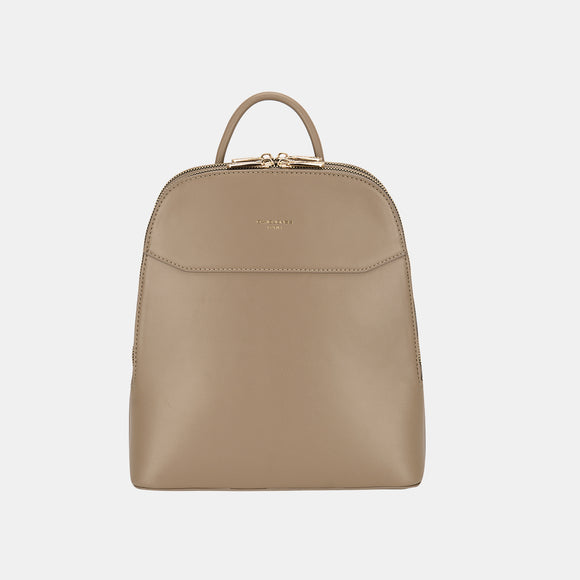 Accessories, Bags - David Jones PU Leather Adjustable Straps Backpack Bag - Taupe - Cultured Cloths Apparel