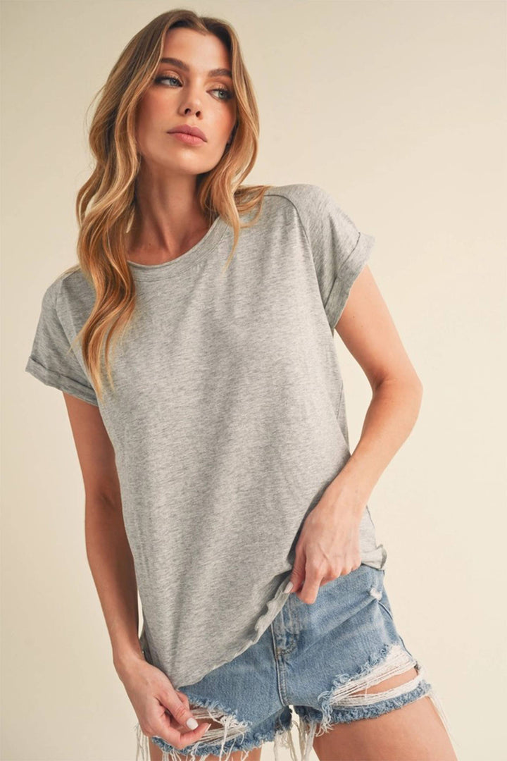 Women's Short Sleeve - Gwen Tee Shirt - Heather Gray - Cultured Cloths Apparel