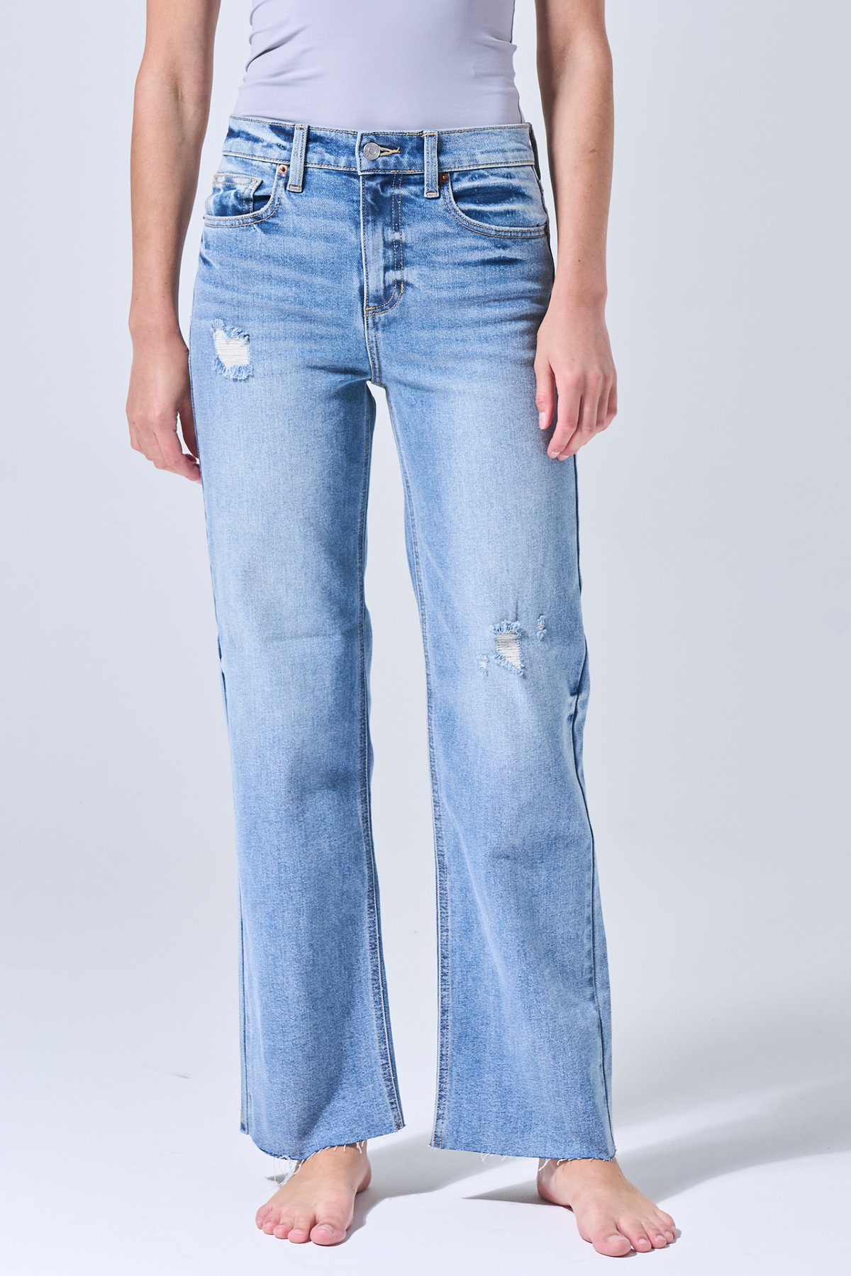 Denim - SneakPeek HIGH RISE COMFORT STRETCH WIDE STRAIGHT -  - Cultured Cloths Apparel