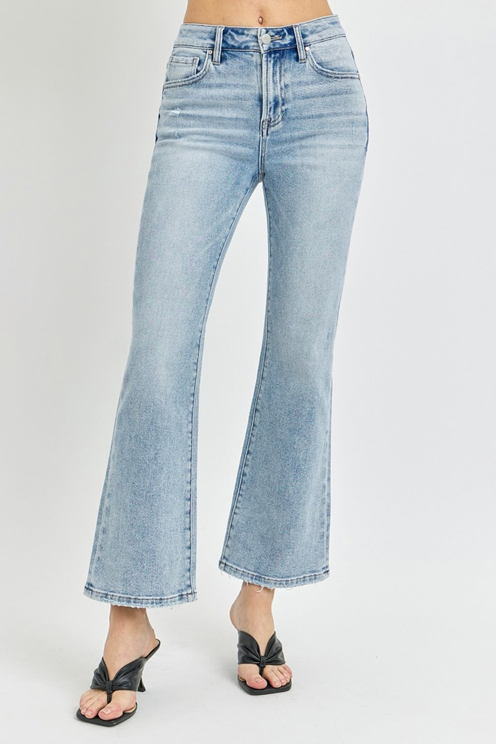 Denim - RISEN Full Size High Rise Ankle Flare Jeans -  - Cultured Cloths Apparel