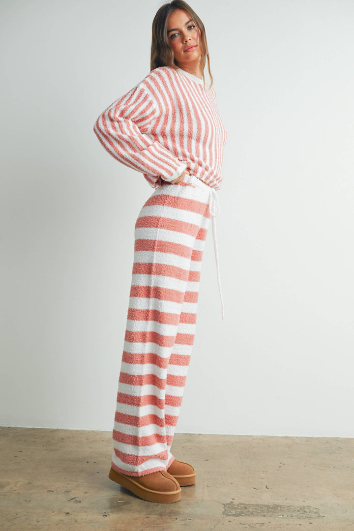 Athleisure - STRIPED DRAWSTRING PANTS -  - Cultured Cloths Apparel