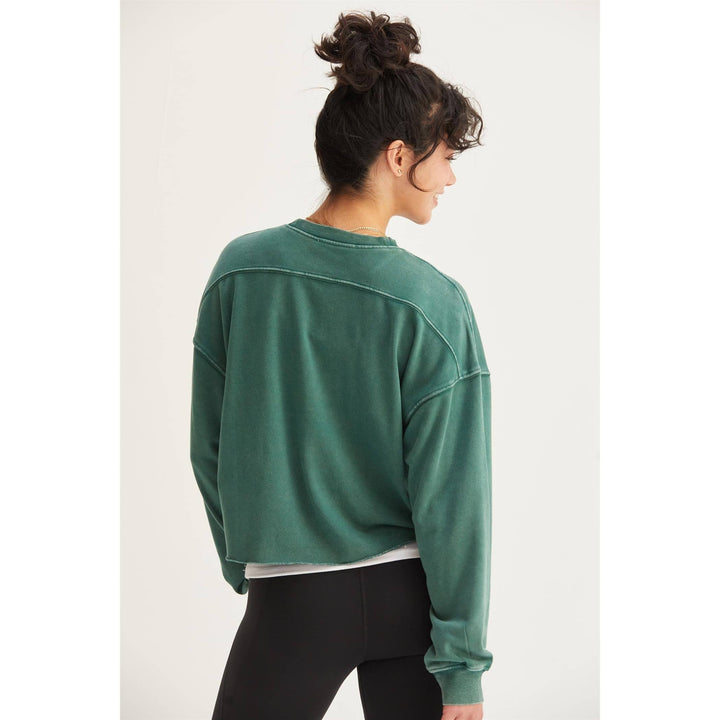 Women's Long Sleeve - CROPPED CREWNECK SWEATSHIRT WITH RAW HEM -  - Cultured Cloths Apparel