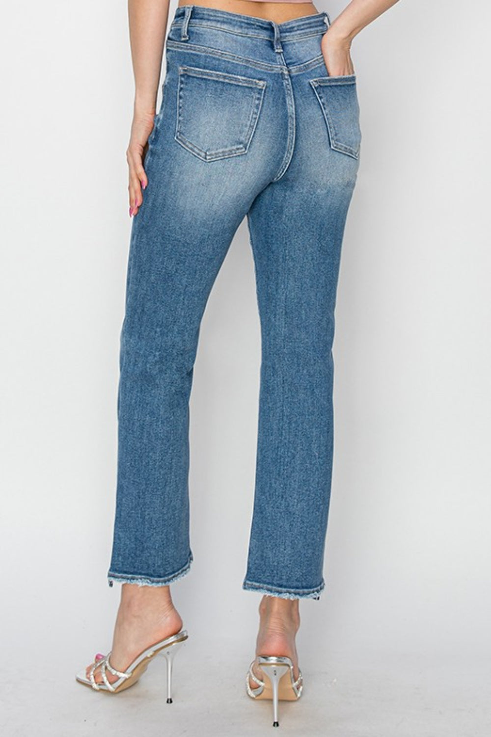 Denim - RISEN High Rise Slim Straight Jeans -  - Cultured Cloths Apparel