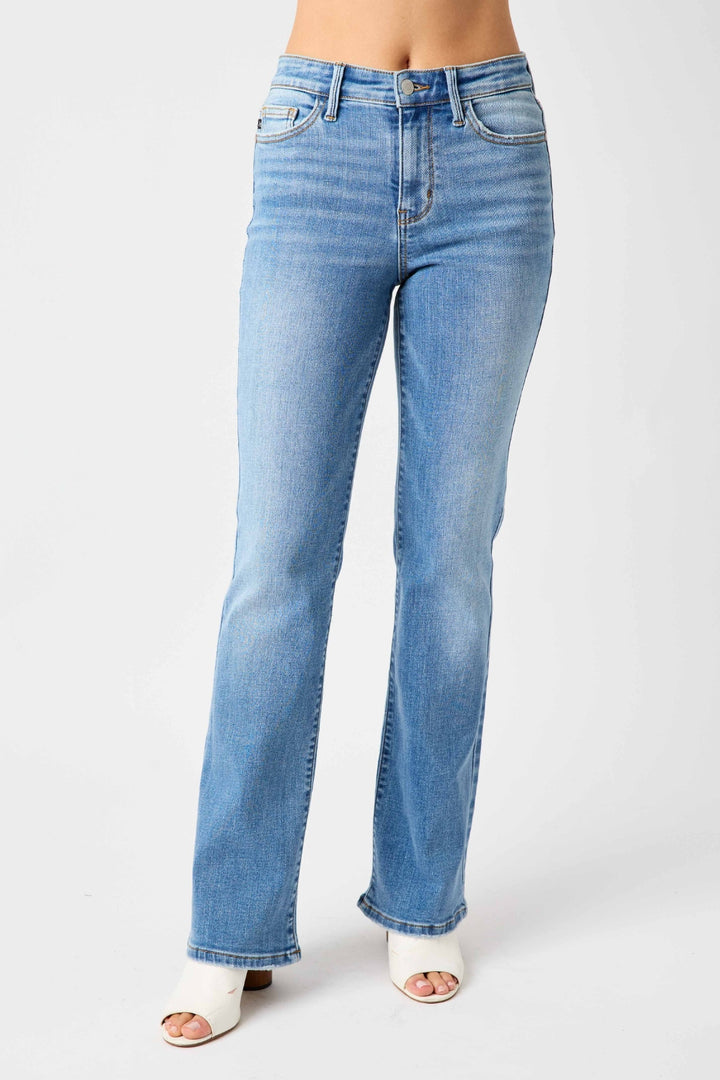 Denim - 82547 Judy Blue Full Size High Waist Straight Jeans - Medium - Cultured Cloths Apparel