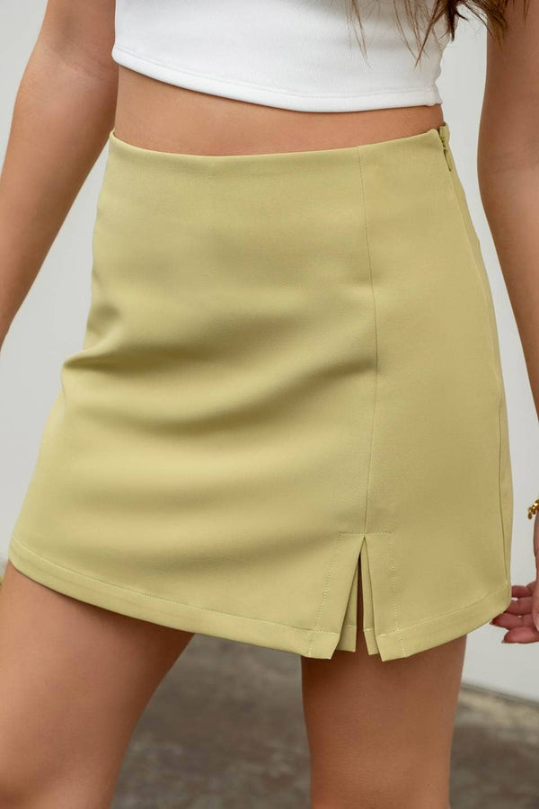 Women's Skirts - SIDE SLIT MINI SKORT -  - Cultured Cloths Apparel