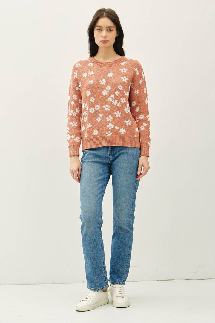 Women's Sweaters - FLORAL SWEATER TOP - - Cultured Cloths Apparel