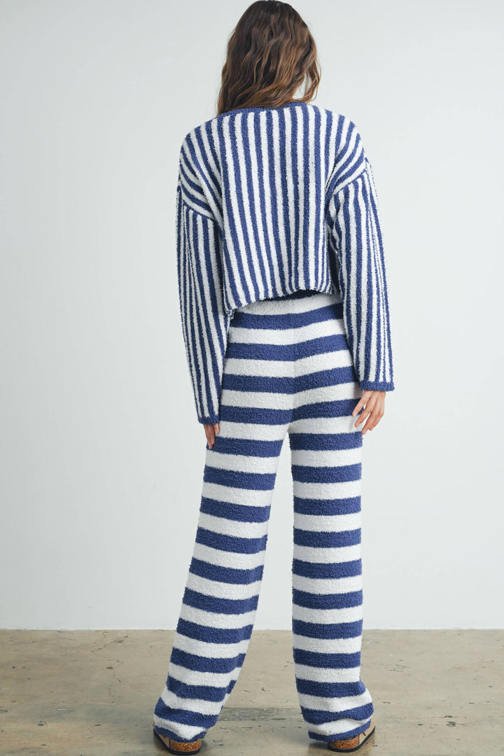 Athleisure - STRIPED DRAWSTRING PANTS -  - Cultured Cloths Apparel