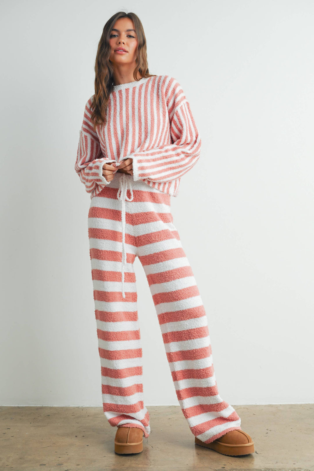 Athleisure - STRIPED DRAWSTRING PANTS -  - Cultured Cloths Apparel