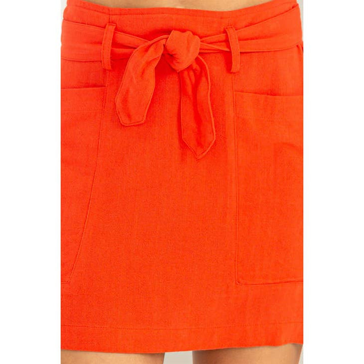 Women's Skirts - Better Days Tie-Belt Mini Skirt -  - Cultured Cloths Apparel