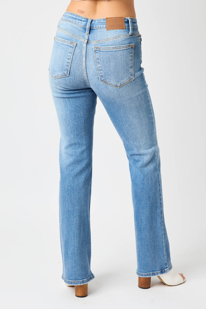 Denim - 82547 Judy Blue Full Size High Waist Straight Jeans - - Cultured Cloths Apparel