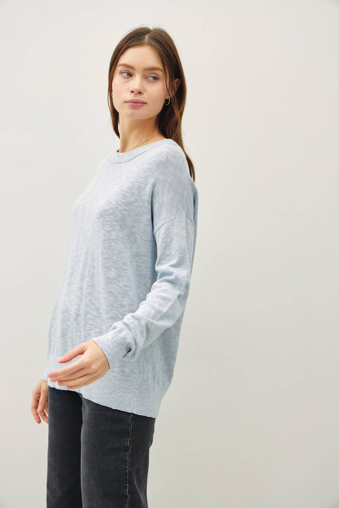 Women's Sweaters - OVERSIZED COTTON SLUB SWEATER - - Cultured Cloths Apparel