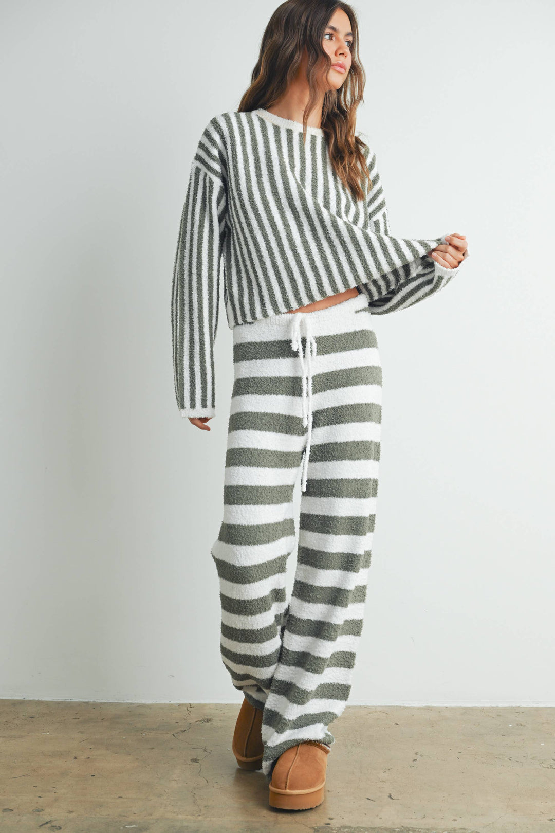 Athleisure - STRIPED DRAWSTRING PANTS -  - Cultured Cloths Apparel