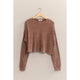 Women's Sweaters - RIBBED LONG SLEEVE CROP SWEATER -  - Cultured Cloths Apparel