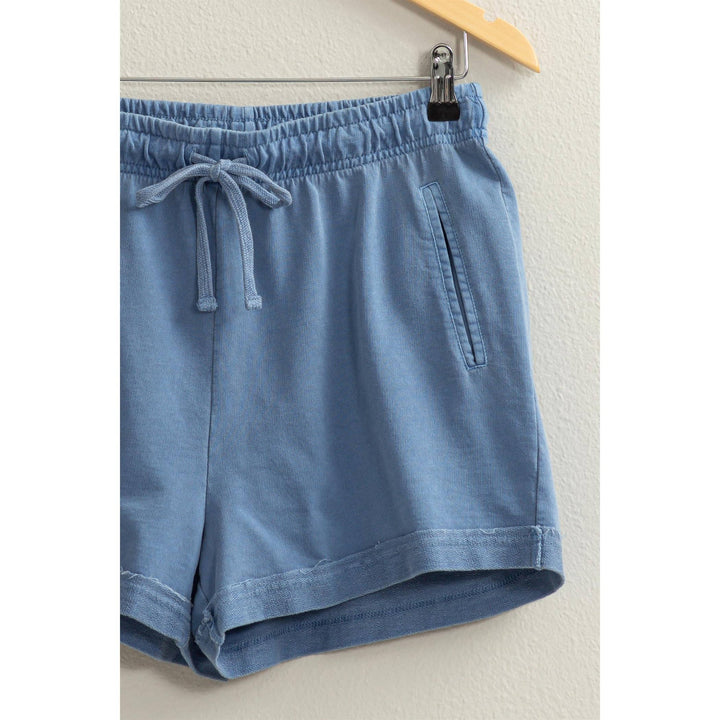 Women's Shorts - Pigment Dyed Raw Edge Detail Shorts -  - Cultured Cloths Apparel