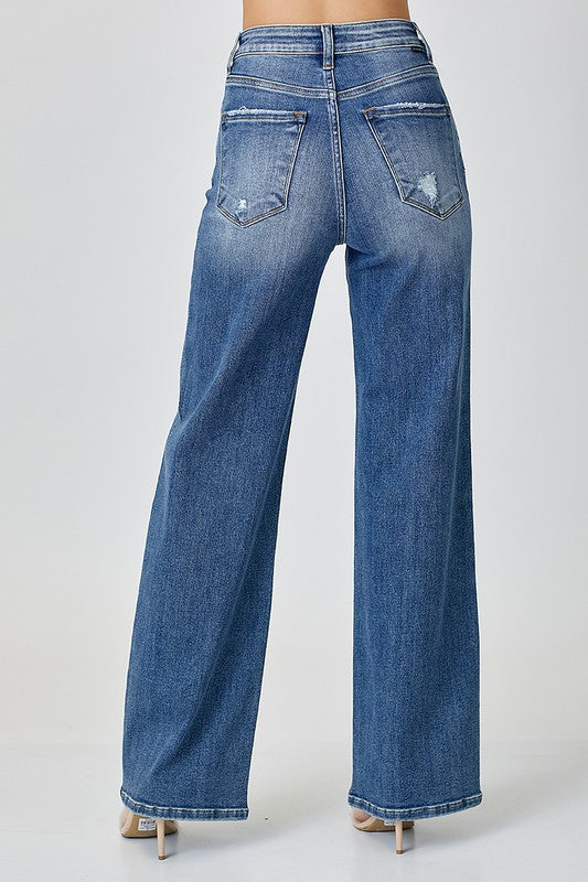 Denim - RISEN High Waist Jeans with Pockets - - Cultured Cloths Apparel