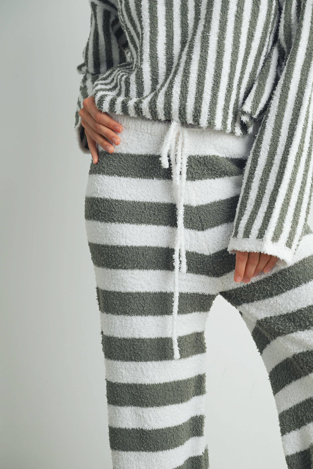 Athleisure - STRIPED DRAWSTRING PANTS -  - Cultured Cloths Apparel