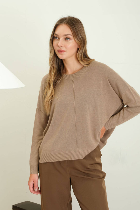 Women's Sweaters - EXTENDED SHOULDER SWEATER -  - Cultured Cloths Apparel