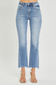 Denim - RISEN Full Size Frayed Hem Cropped Straight Jeans -  - Cultured Cloths Apparel