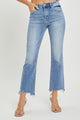 Denim - RISEN Full Size Frayed Hem Cropped Straight Jeans - Medium - Cultured Cloths Apparel