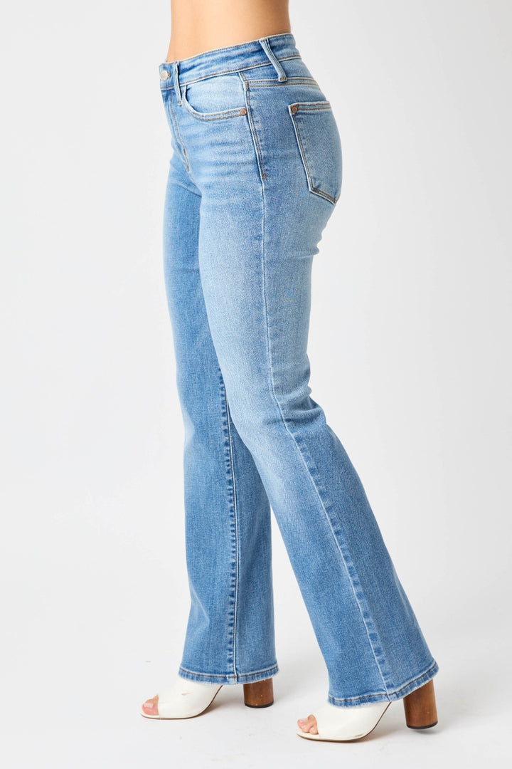 Denim - 82547 Judy Blue Full Size High Waist Straight Jeans - - Cultured Cloths Apparel