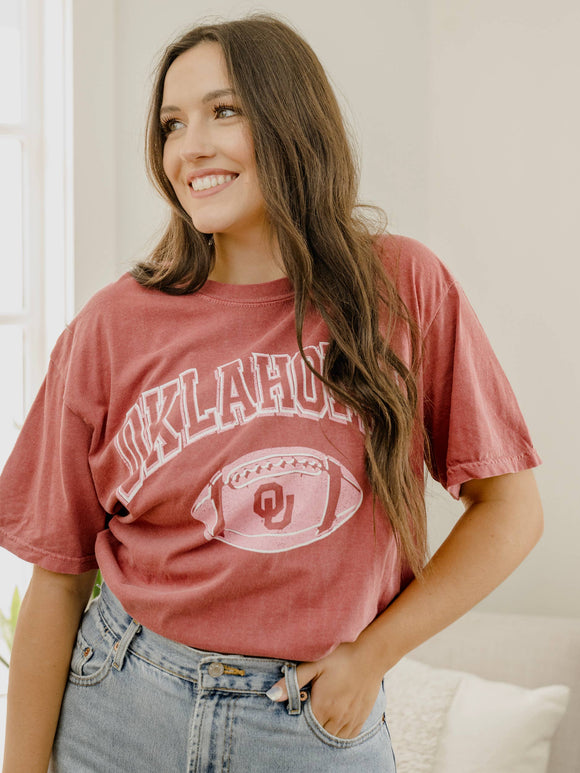 Graphic T-Shirts - OU Sooners Wonka Football Crimson Comfort Colors Tee -  - Cultured Cloths Apparel