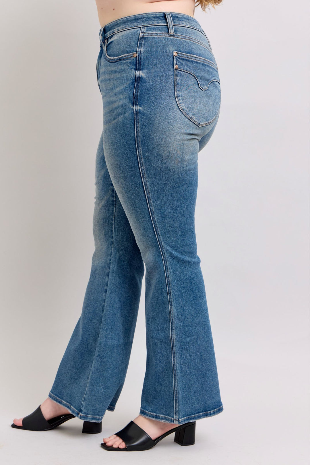 Denim - Judy Blue MR Tummy Control Vintage Wash Jeans - - Cultured Cloths Apparel