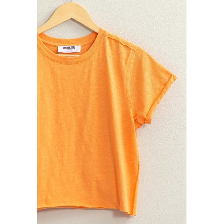 Graphic T-Shirts - Perfection Cropped T-Shirt - Orange - Cultured Cloths Apparel