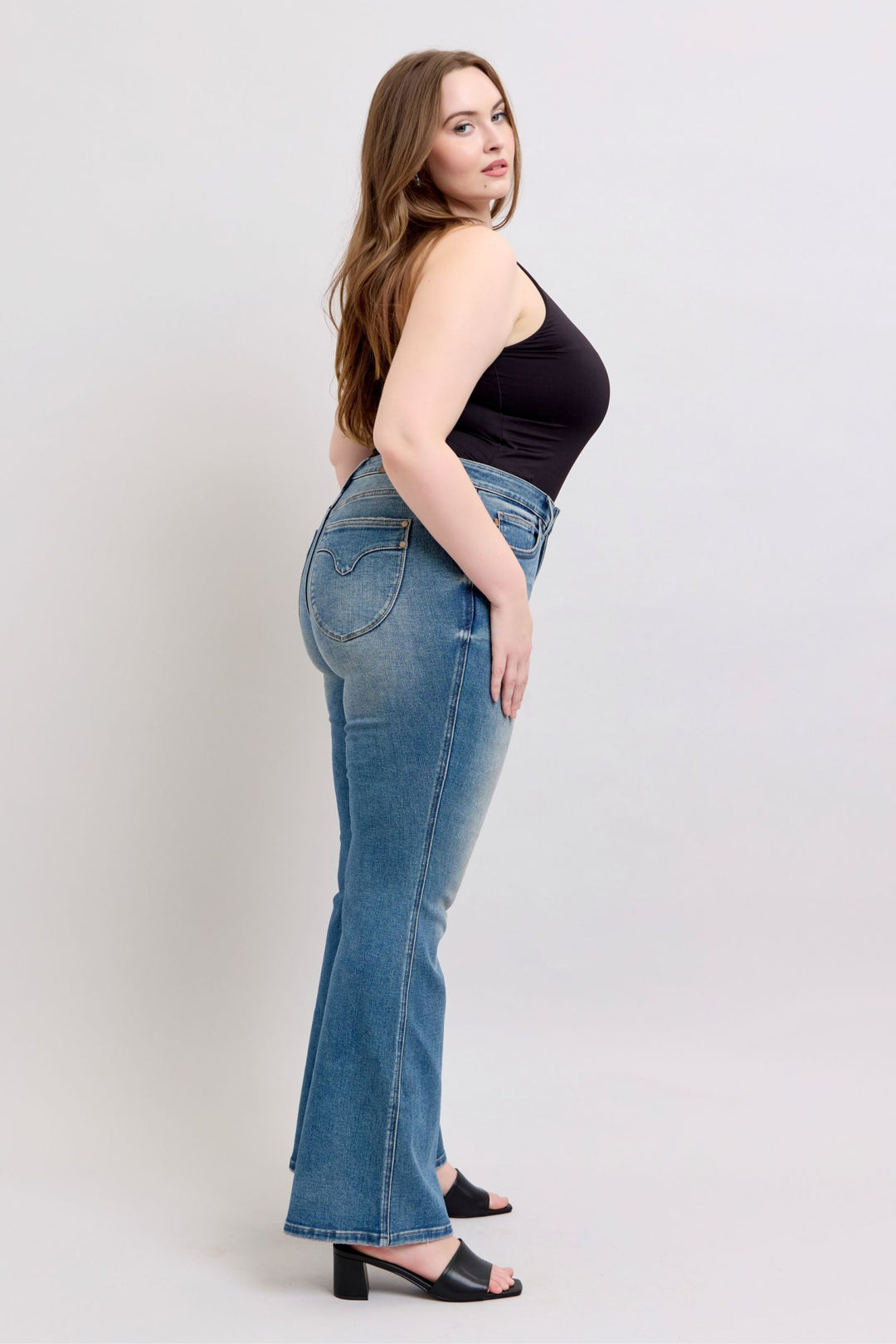 Denim - Judy Blue MR Tummy Control Vintage Wash Jeans - - Cultured Cloths Apparel