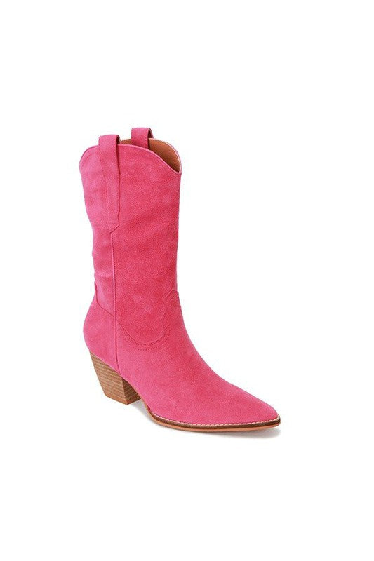  - ARISA-08-WESTERN BOOTS - FUCHSIA - Cultured Cloths Apparel