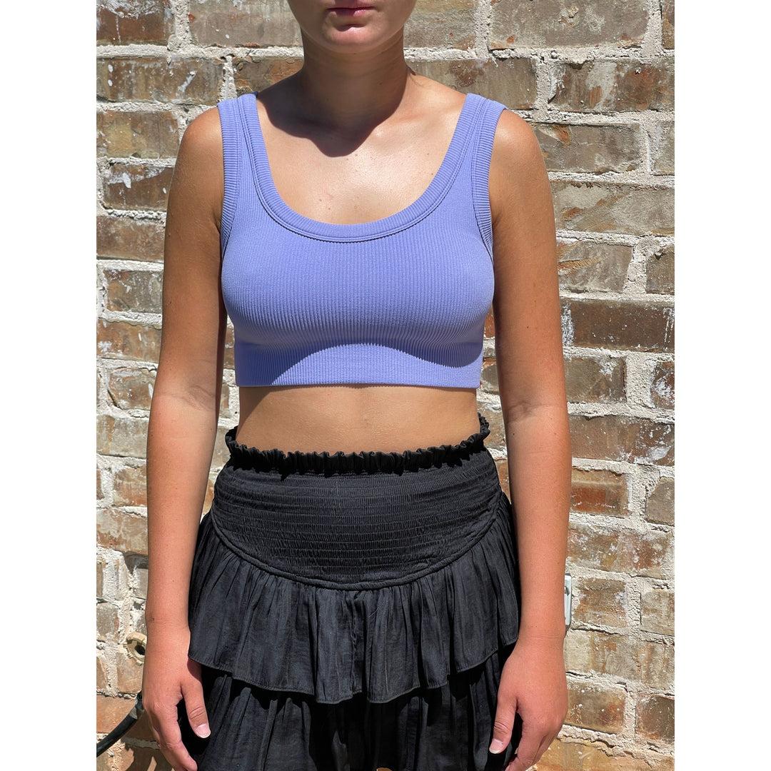 Athleisure - Thick Rib Mini Tank - Periwinkle - Cultured Cloths Apparel