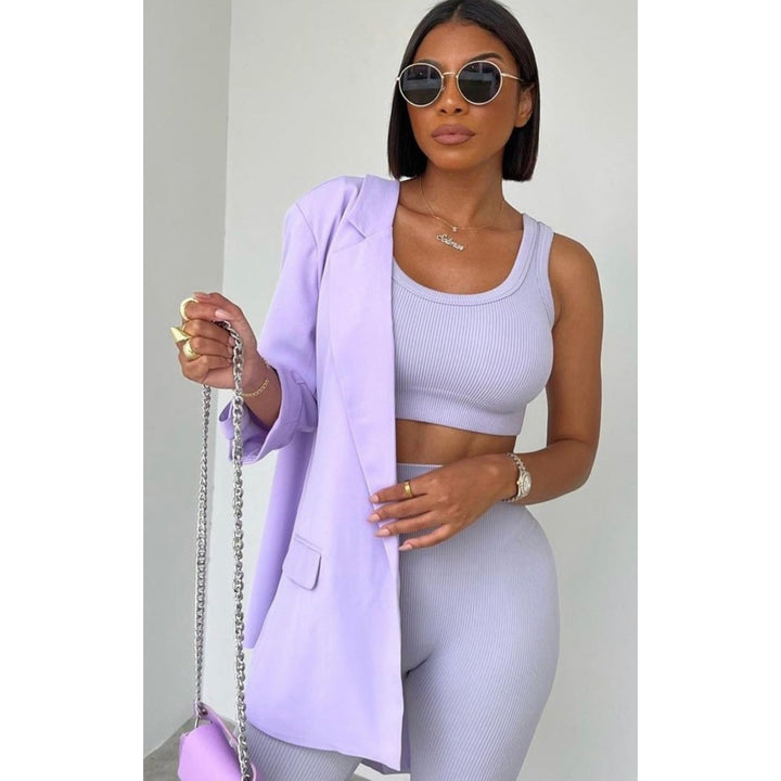 Athleisure - Thick Rib Mini Tank - Lilac Lavender - Cultured Cloths Apparel