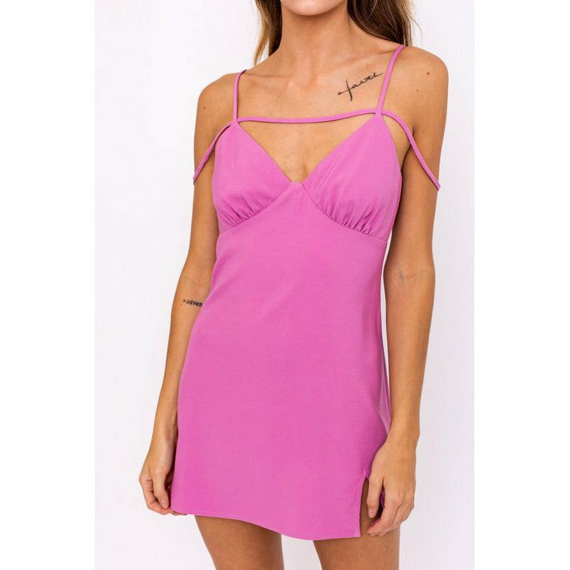 Women's Dresses - STRAP DETAIL MINI DRESS -  - Cultured Cloths Apparel