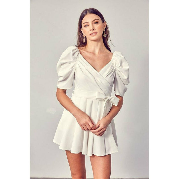 Women's Rompers - Wrap Front Side Tie Romper -  - Cultured Cloths Apparel