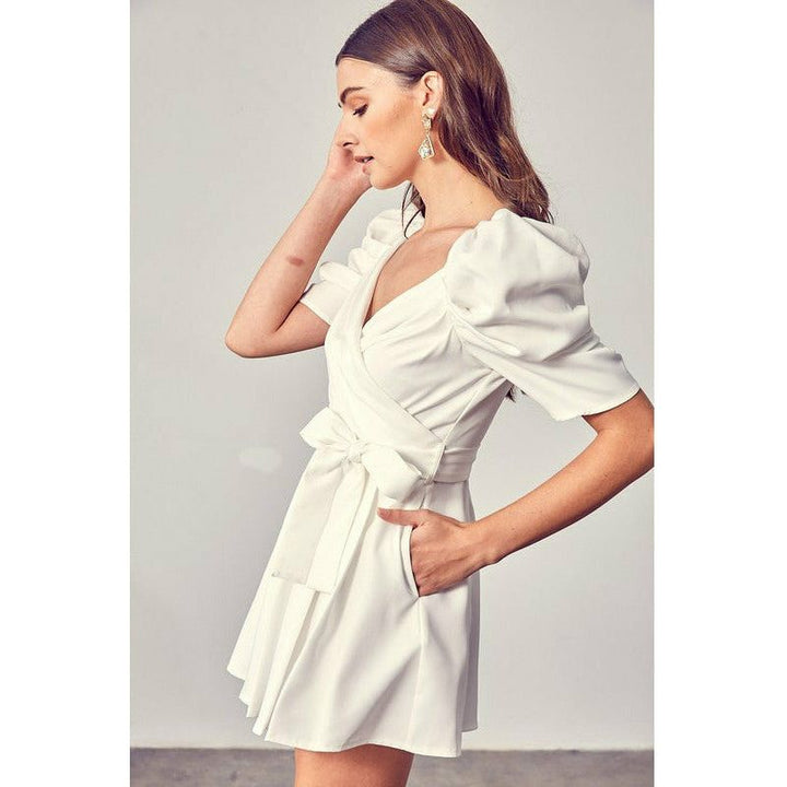 Women's Rompers - Wrap Front Side Tie Romper -  - Cultured Cloths Apparel