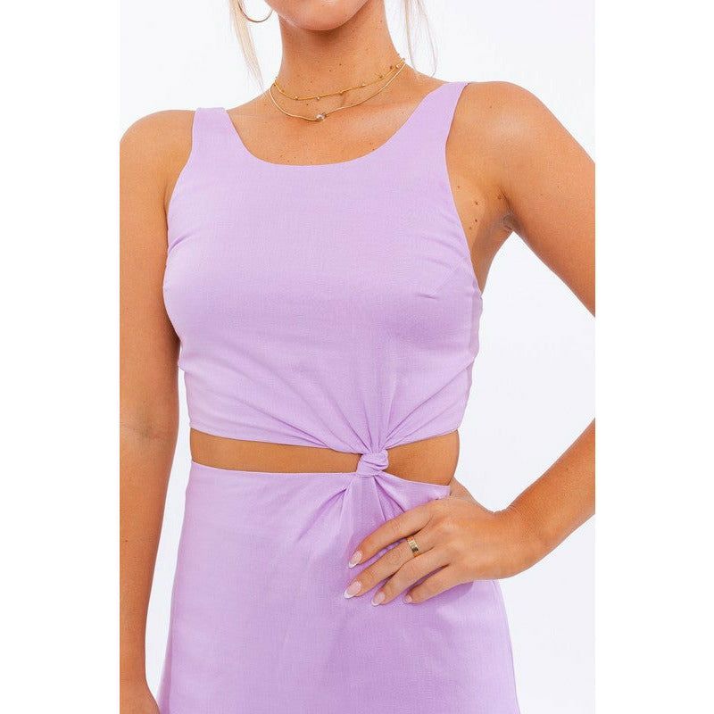 Women's Dresses - SLEEVELESS CUT OUT MINI DRESS -  - Cultured Cloths Apparel