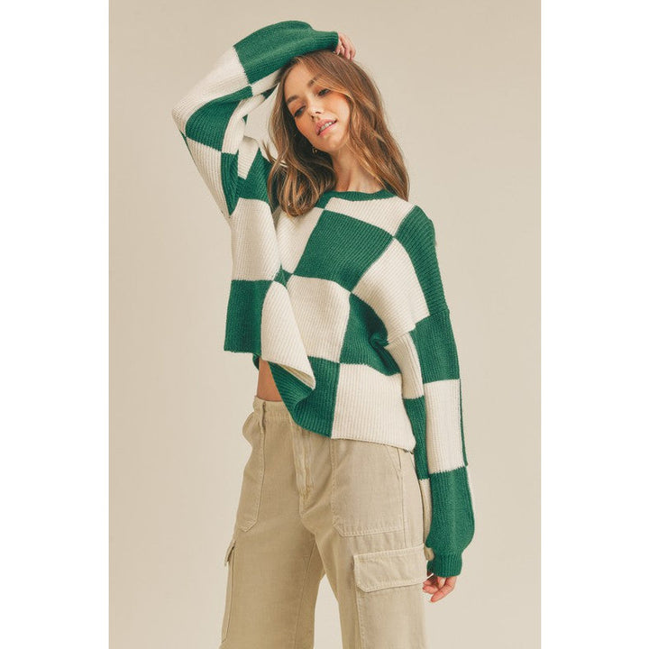 Women's Sweaters - All Checkered Up! Sweater -  - Cultured Cloths Apparel