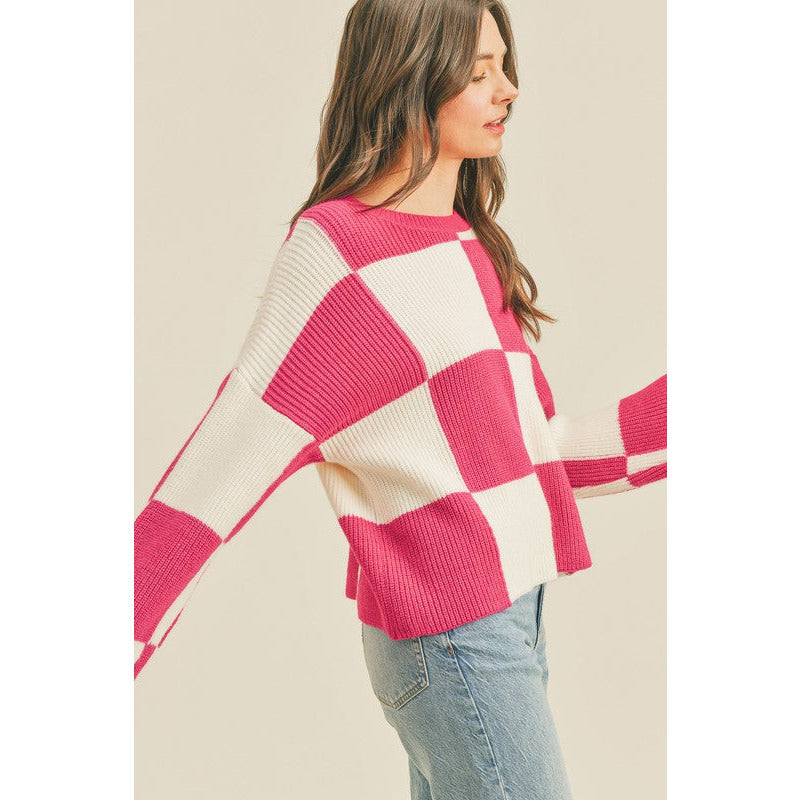 Women's Sweaters - All Checkered Up! Sweater -  - Cultured Cloths Apparel