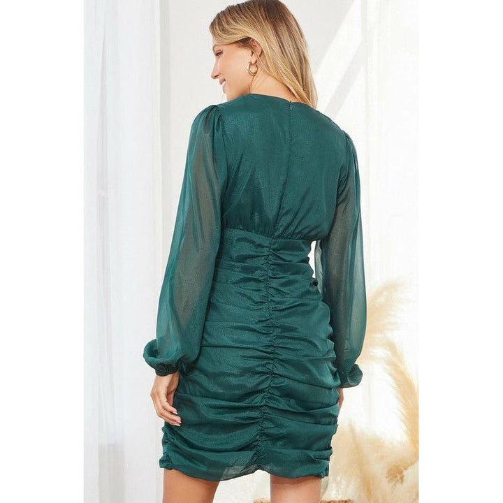 Women's Dresses - Solid Satin Mini Dress -  - Cultured Cloths Apparel