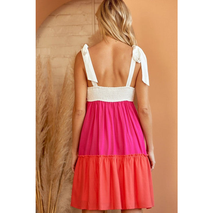 Women's Dresses - Colorful Color Block Babydoll Dress -  - Cultured Cloths Apparel