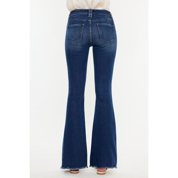 Denim - Kancan Cat's Whiskers Raw Hem Flare Jeans -  - Cultured Cloths Apparel