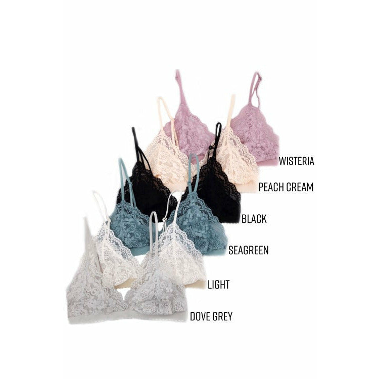 Bralettes - Lace Triangle Bralette -  - Cultured Cloths Apparel