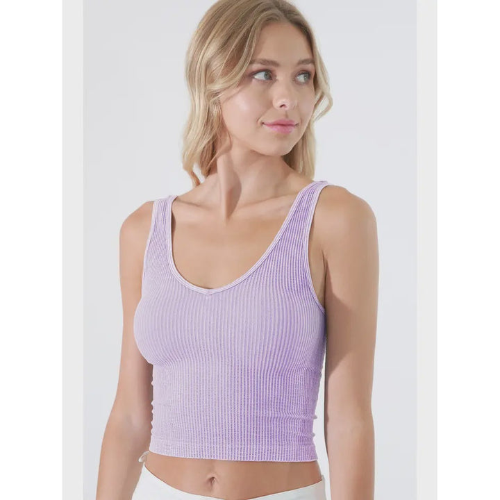 Athleisure - Vintage Reversible Crop Top - Vintage Amethyst - Cultured Cloths Apparel